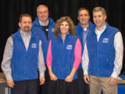 Ridgefield: In honor of School Board Recognition Month, the Ridgefield School District recently honored its five Board Directors: from left, Scott Gullickson, Jeff Vigue, Becky Greenwald, Joseph Vance and Steven Radosevich.