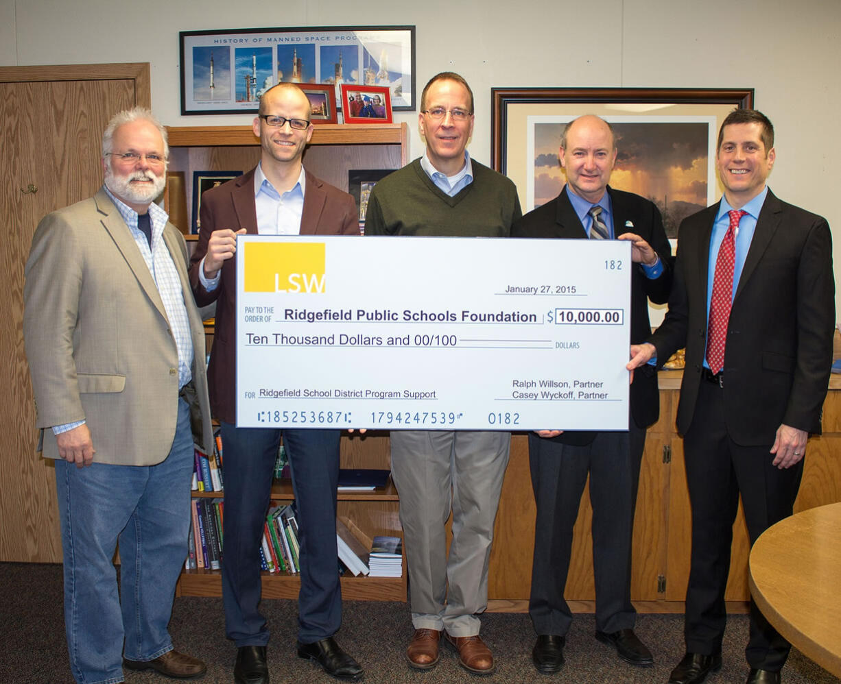 Ridgefield: Vancouver-based LSW Architects donated $10,000 to the Ridgefield School District.