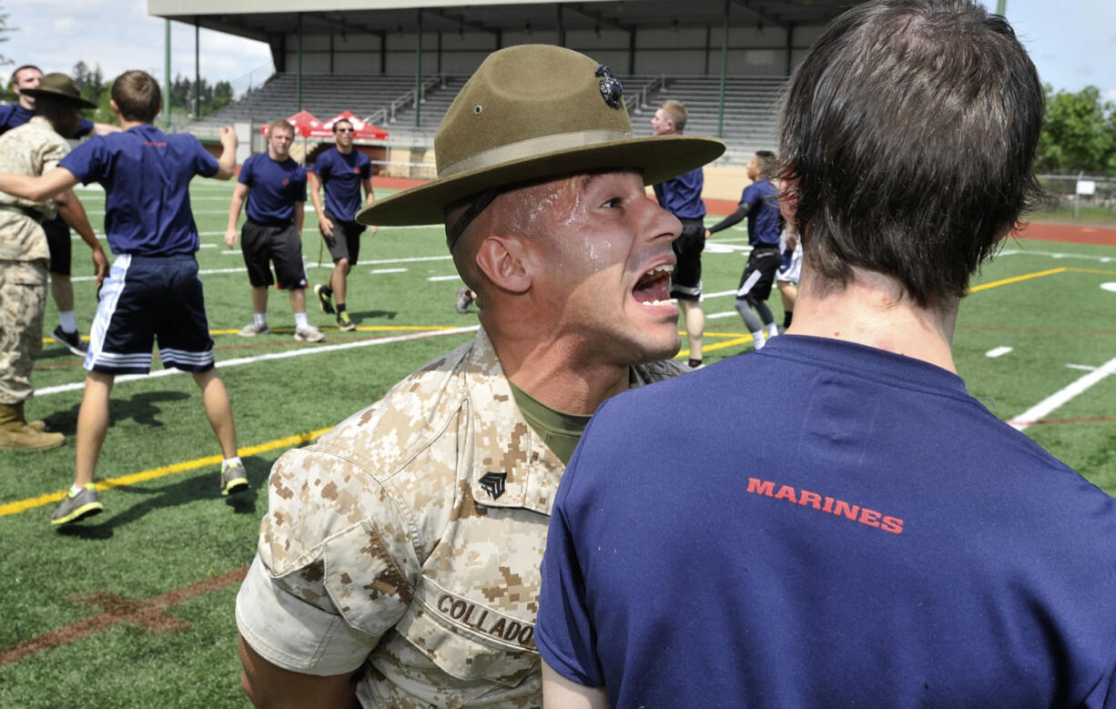 Marine drill instructor Sgt.