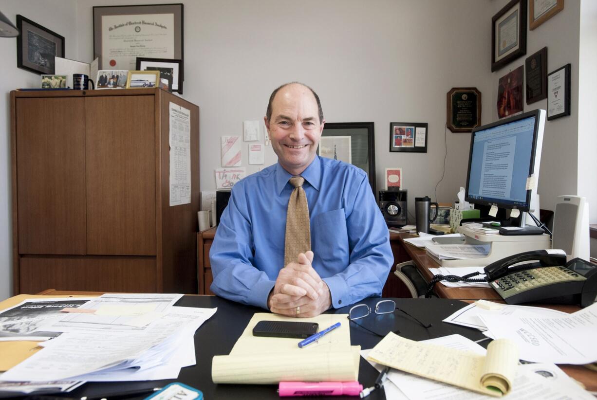 Clark County Auditor Greg Kimsey in his office.