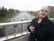 Carol Miller, 68, saved the life of a woman who was attempting to jump off of East Evergreen Boulevard onto Interstate 5 on Wednesday.