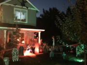 Northwest: Jim Mains' home is decorated in preparation for trick-or-treaters.