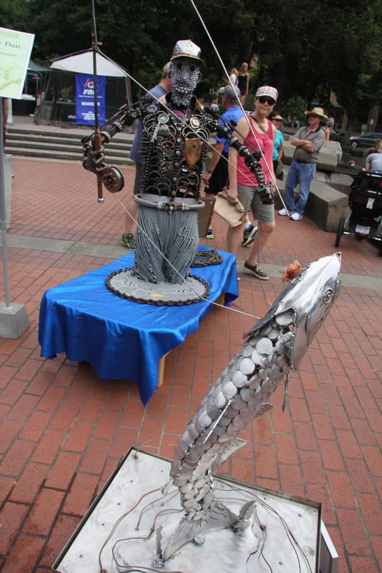 Esther Short: Tom Jackson's &quot;Steely Dan,&quot; which was the top vote-getter of 12 works in the Sculpture Garden at the Recycled Arts Festival in Esther Short Park last month.