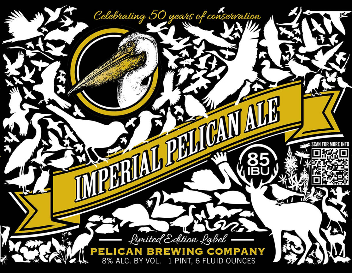 The new label for Pelican Ale in Pacific City, Ore., was created in partnership with the Ridgefield National Wildlife Refuge.