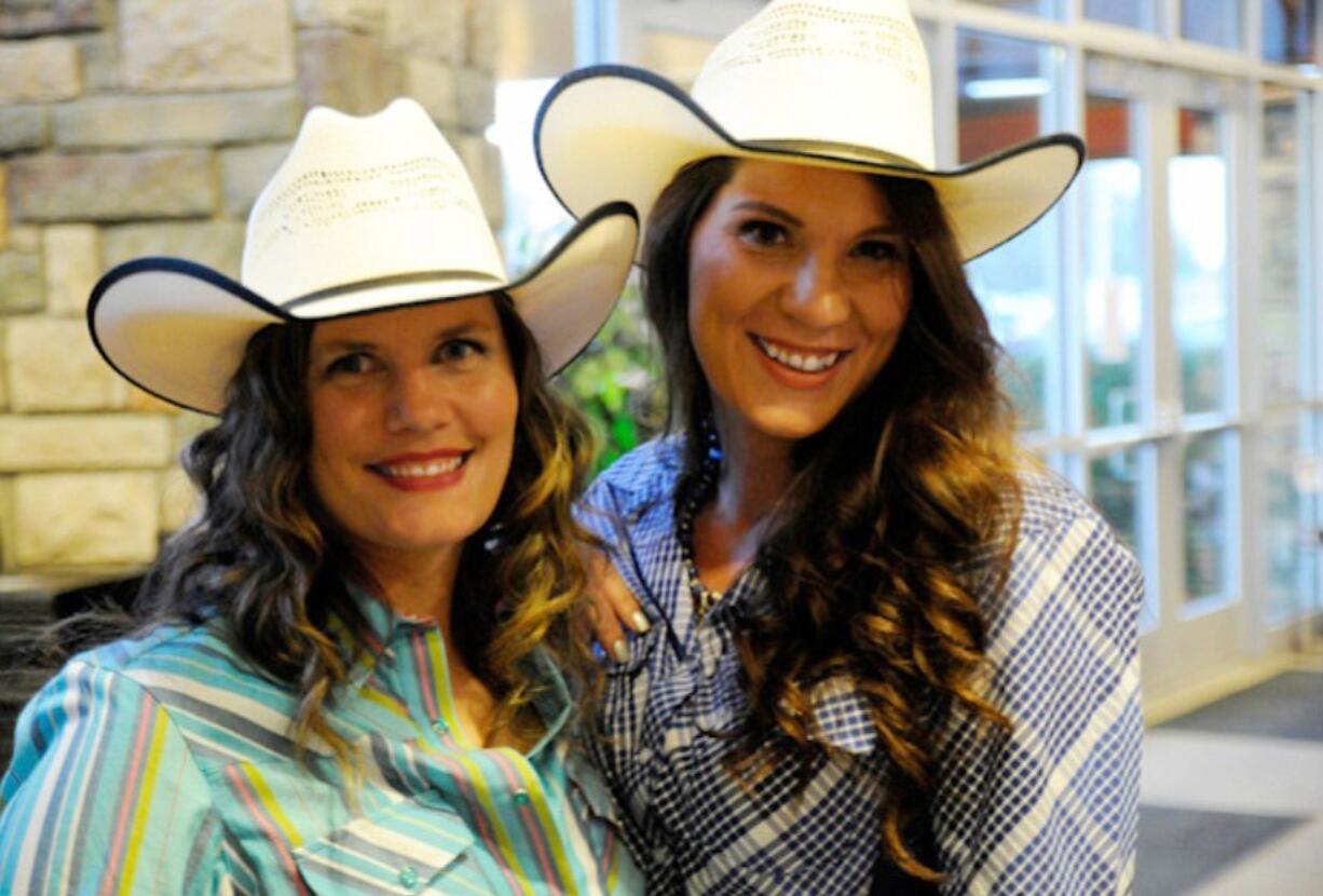 Latigo 'N Lace Equestrian Drill Team is led by Carol McPartland, left, and Christy Slaby.