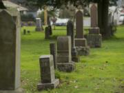 Grave markers at the Old City Cemetery, on Thursday, Feb. 19.