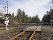 The scene where a 17-year-old pedestrian was struck and killed by a train early Monday morning in Vancouver Monday.