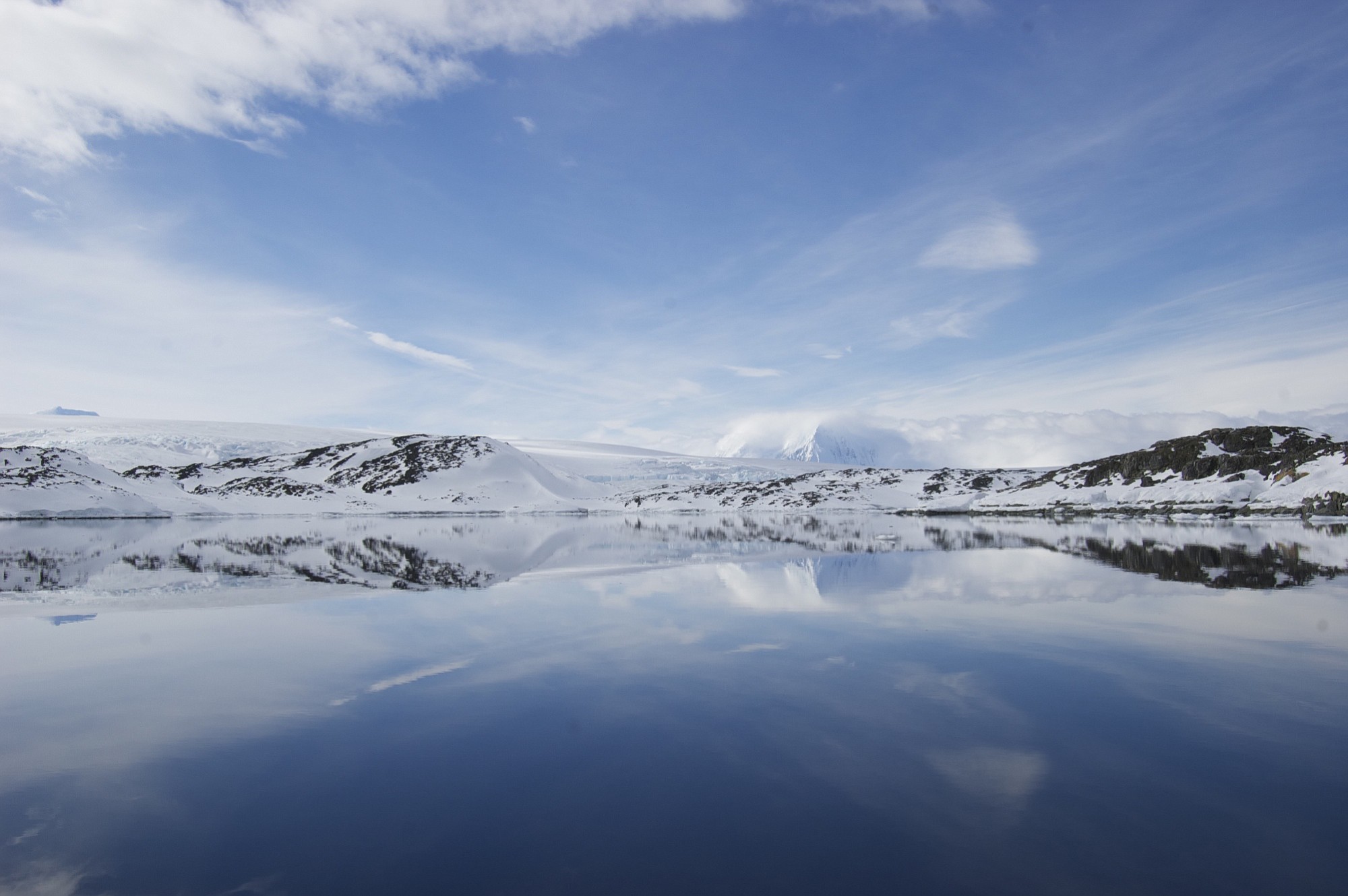 Ashley Nelson took this photo of the Antarctic water and landscape around Palmer Station.