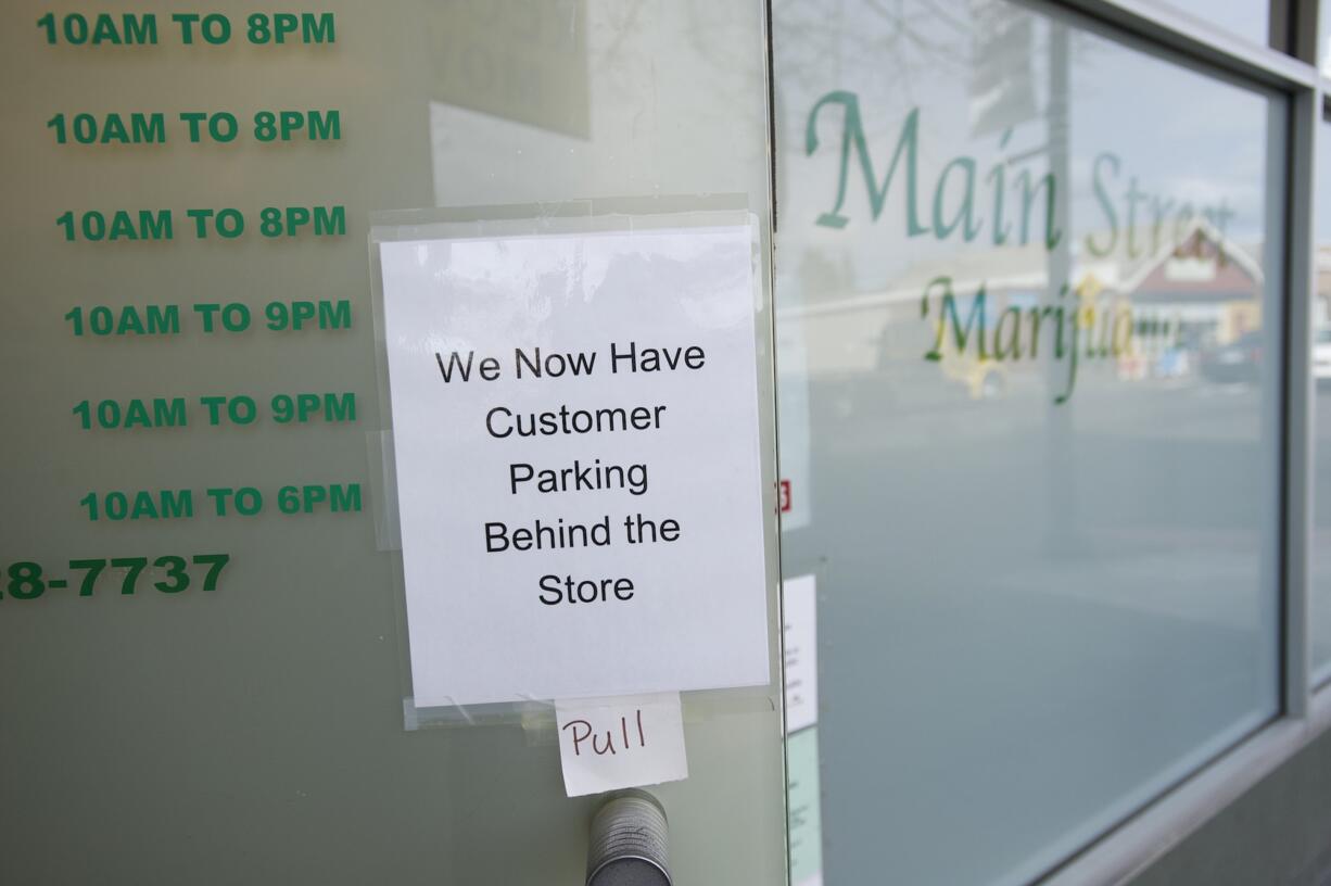 Main Street Marijuana has tried to ease traffic concerns in Uptown Village by adding six parking spots behind the shop and pointing them out to customers.