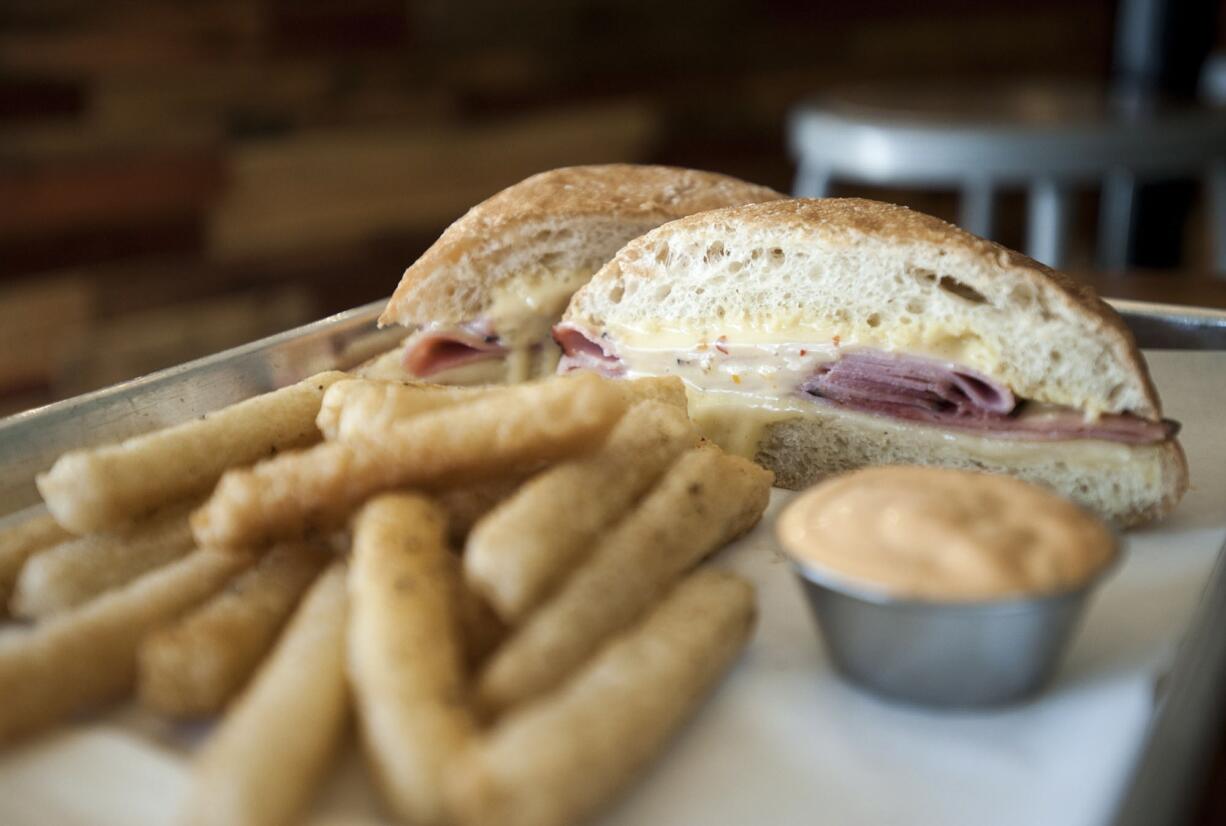 The mango ham melt are among the menu items at Brewed Cafe &amp; Pub on Main Street in downtown Vancouver.