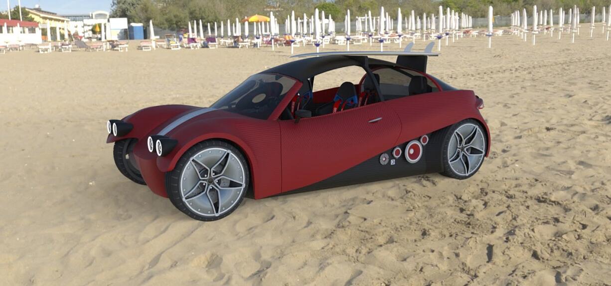 Local Motors
Kevin Lo, a local Hewlett-Packard engineer, designed two versions of a 3-D printed car -- the sport version, top, and the swim -- for Local Motors, an Arizona-based company that designs, builds and sells cars.