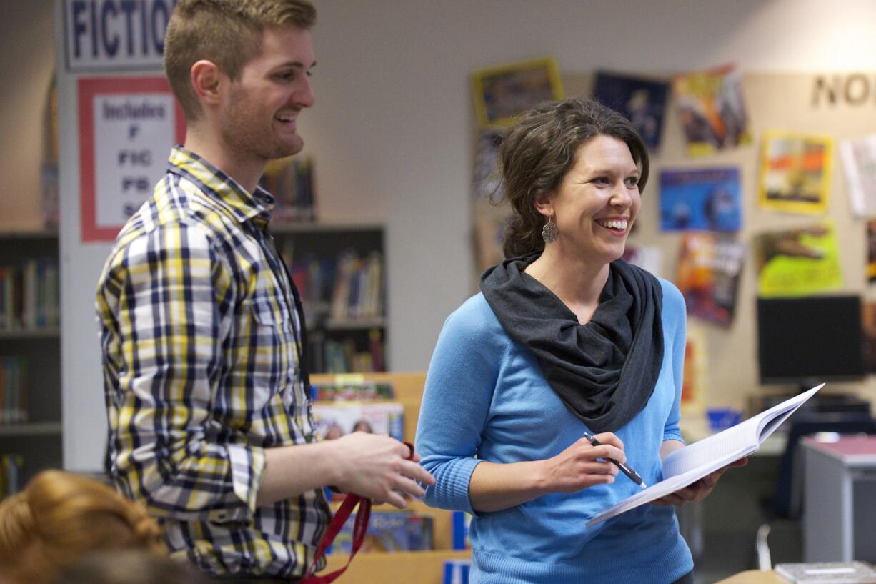 First-year teacher Tony Melo and his former teaching instructor, Michelle Rygg of Washington State University Vancouver, worked together to develop a program that gives teachers-in-training experience working with third-graders to hone their reading skills.