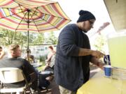 Jose Ramirez, 20, attends his graduation party at the Bilby family home on June 20.