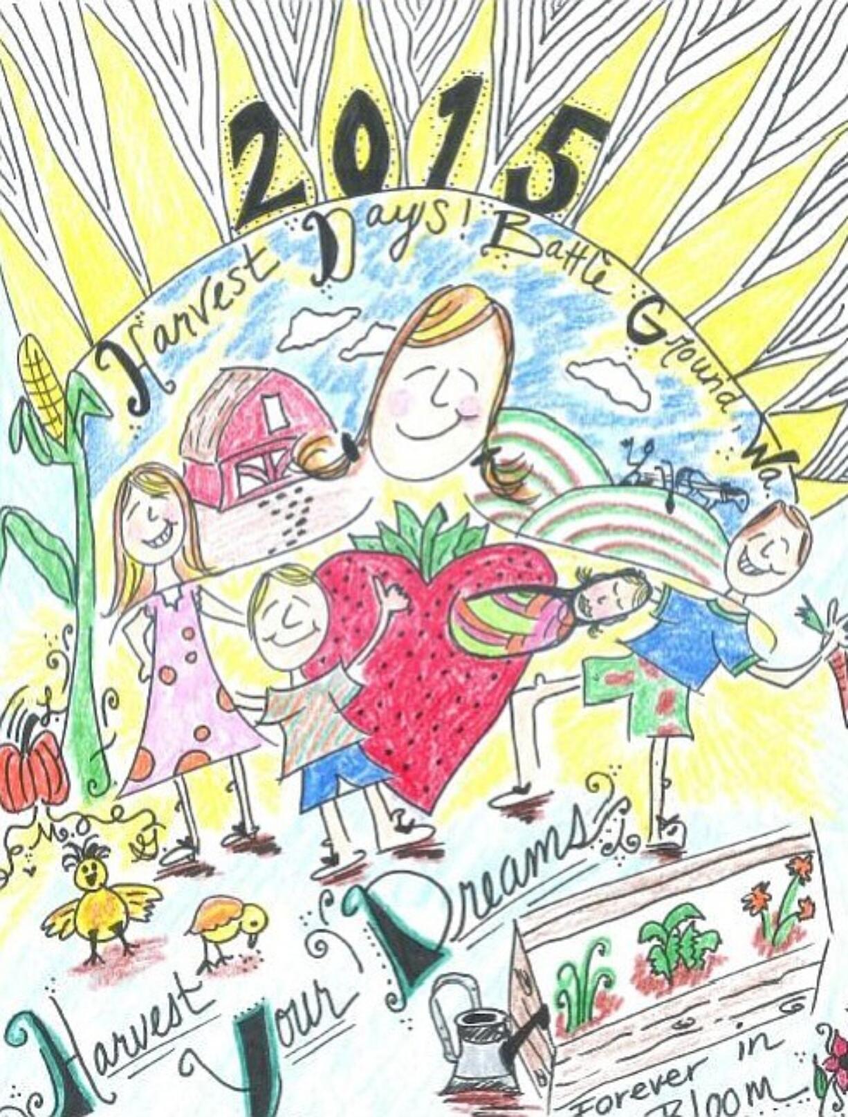 Battle Ground: Amy Schrater's winning entry in the 2015 Harvest Days Poster Contest.