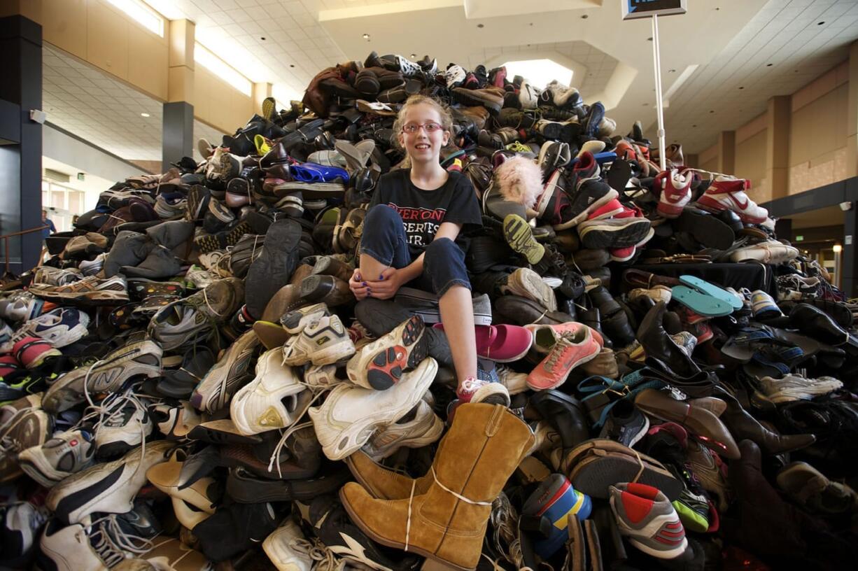 Teagan Wigginton has been collecting shoes for Souls4Soles for more than a year.