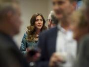 U.S. Rep. Jaime Herrera Beutler attends the Clark County Republican Party's annual Lincoln Day Dinner 2013. In a speech at the event, she said, about the Columbia River Crossing, &quot;I don't take my marching orders from secretaries in D.C.