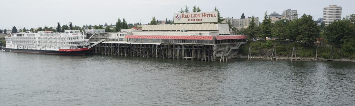 The American Empress sits docked near the Red Lion Hotel Vancouver at the Quay in downtown Vancouver on June 28.