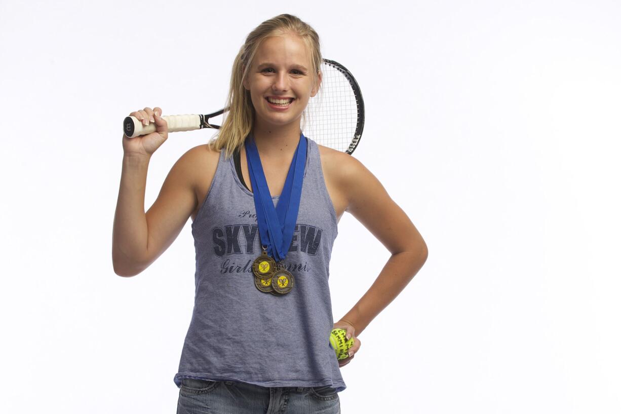 Sammi Hampton is our All-Region girls tennis player of the year after winning her fourth state title.