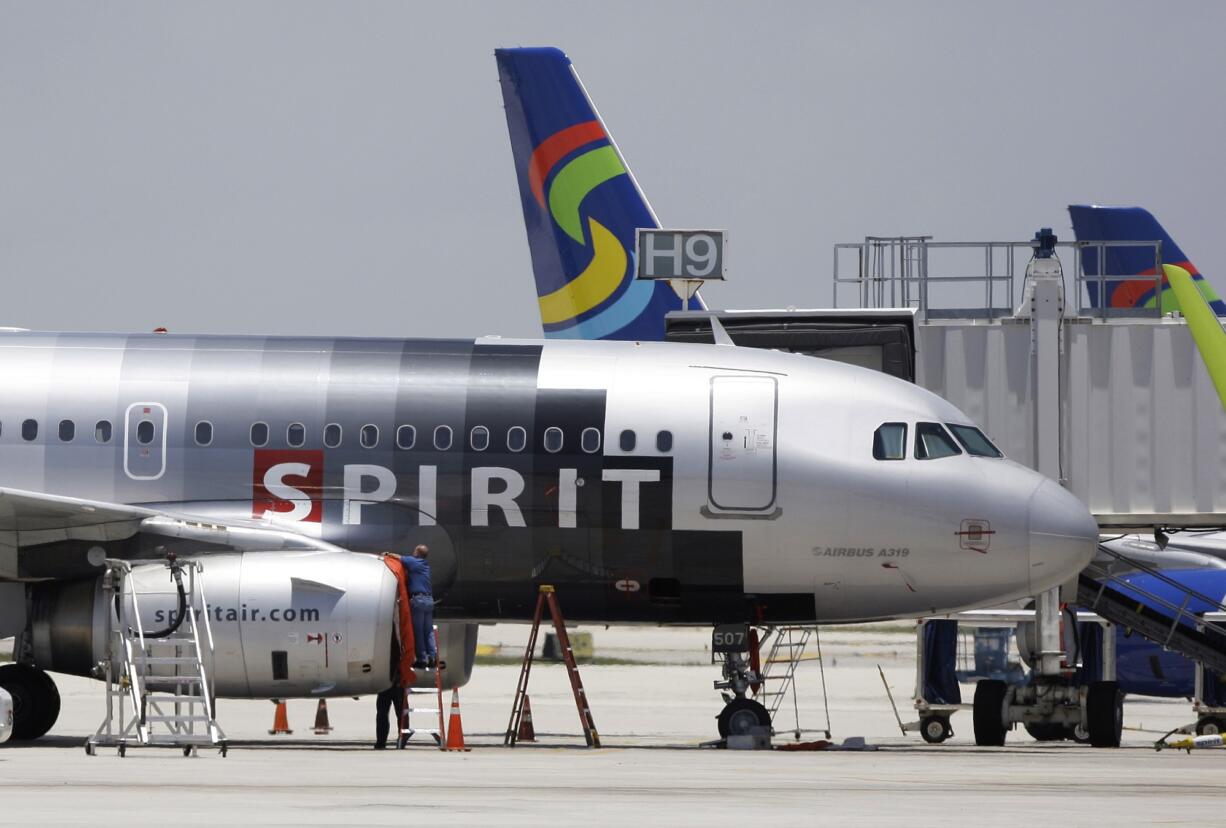 Associated Press files
Spirit, a low-fare, high-fees carrier with a clientele of mostly leisure travelers, had by far the worst on-time performance in June among 14 airlines tracked in a government report released Tuesday.