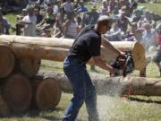 The Amboy Territorial Days logging competition is today and Sunday at Territorial Park in Amboy.