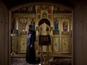 Russian Orthodox priest Sophrony Kirilov serves the Holy Trinity Church.