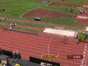 In this frame taken from a web broadcast, Alexa Efraimson finishes fourth in her 1,500 meter qualifying heat Friday at the IAAF World Junior Championships in Eugene, Ore.