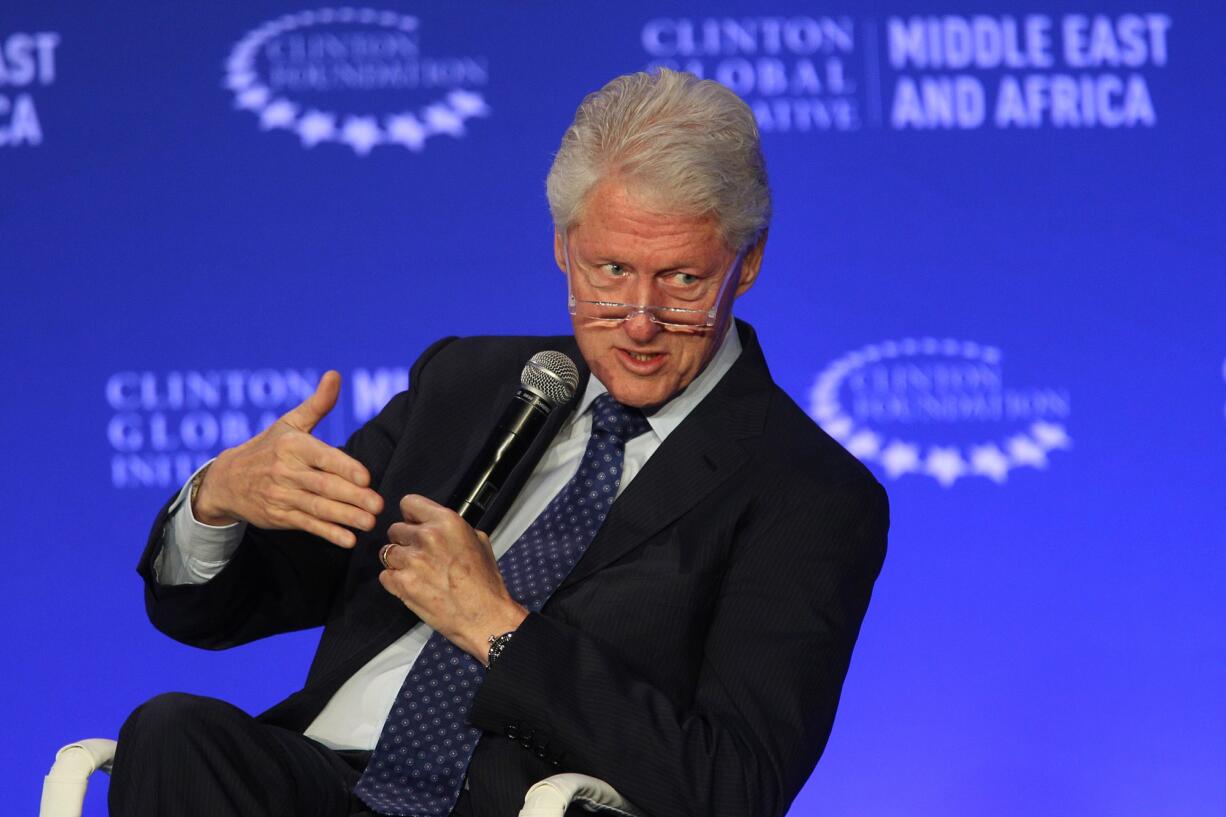 Former U.S President Bill Clinton speaks May 6 during a plenary session at the Clinton Global Initiative Middle East &amp; Africa meeting in Marrakech, Morocco.