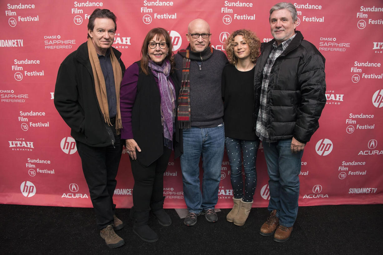 Author-producer Lawrence Wright, from left, former Scientology church member Spanky Taylor; director Alex Gibney; Senior VP of Programming for HBO Documentaries Sara Bernstein and former Scientology church member Mike Rinder attend the premiere of &quot;Going Clear: Scientology and the Prison of Belief&quot; at the 2015 Sundance Film Festival in Park City, Utah.