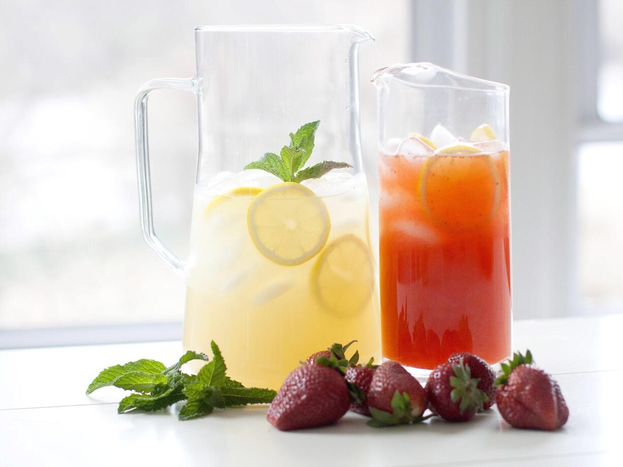 Strawberry lemonade, right, and Rocking Chair lemonade in Concord, N.H.