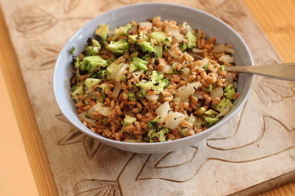 Farro With Grilled Broccoli and Sweet Onions. Farro is great in soups, salads and as a substitute for short-grained rice in risotto-like dishes.