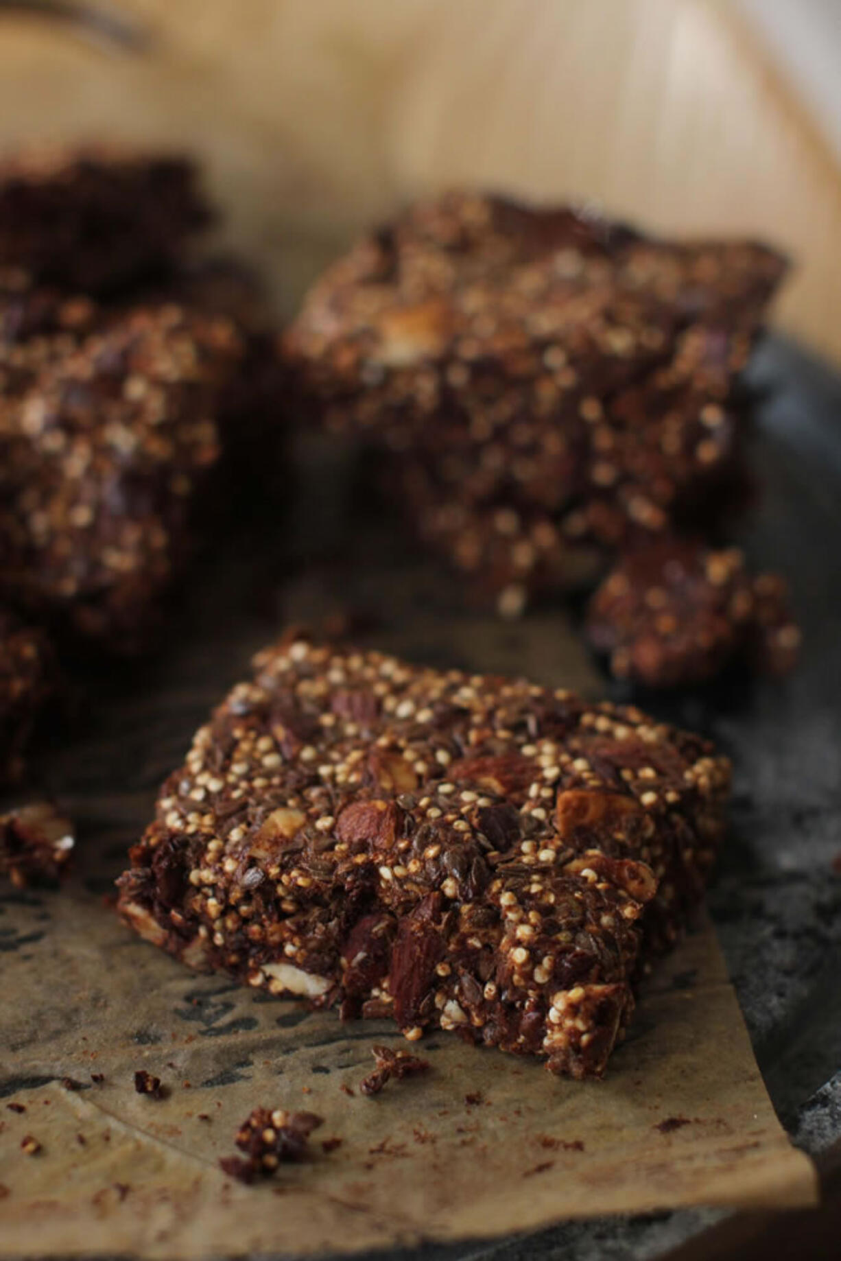 Chocolate Almond Quinoa Bars