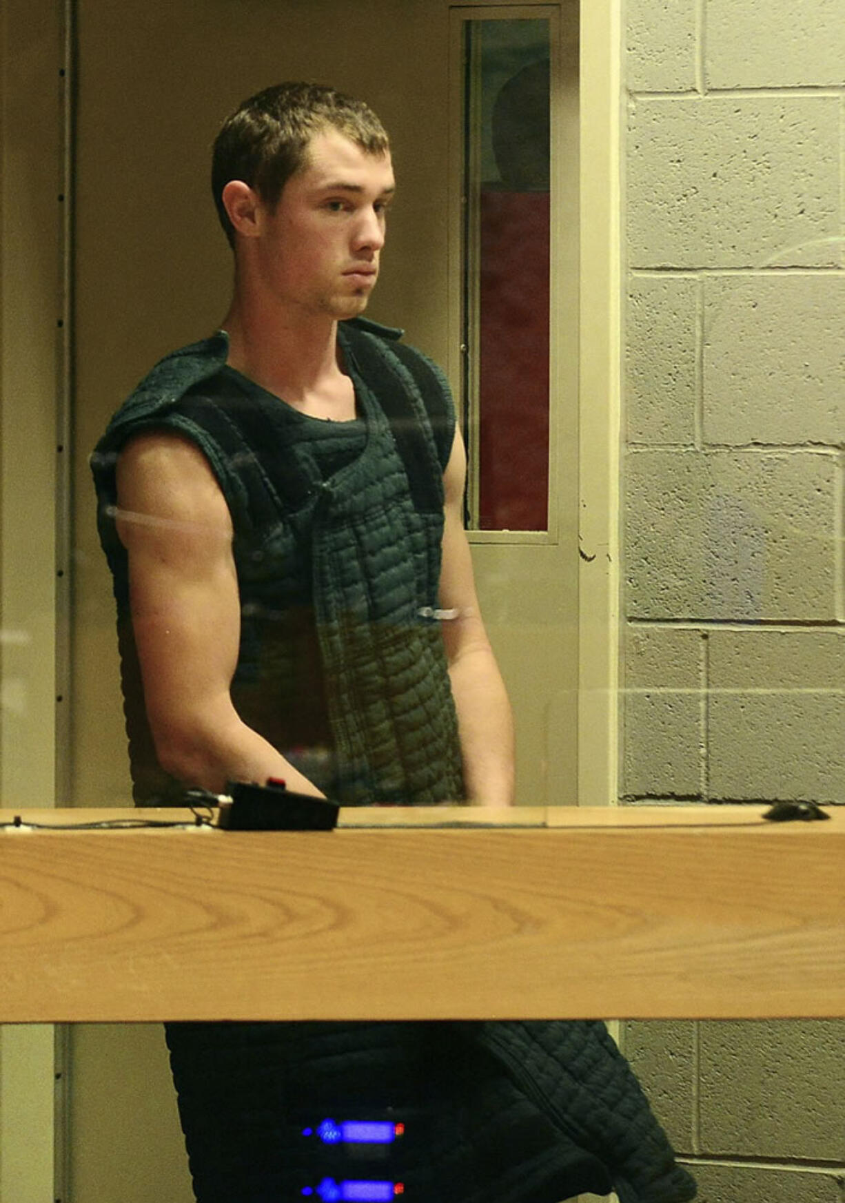 Willamette University student Beau Wesley Smith appears for an arraignment at the Marion County Court Annex in Salem, Ore.