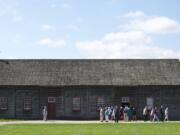 Tourists visit the Fort Vancouver National Historic Site in 2014.