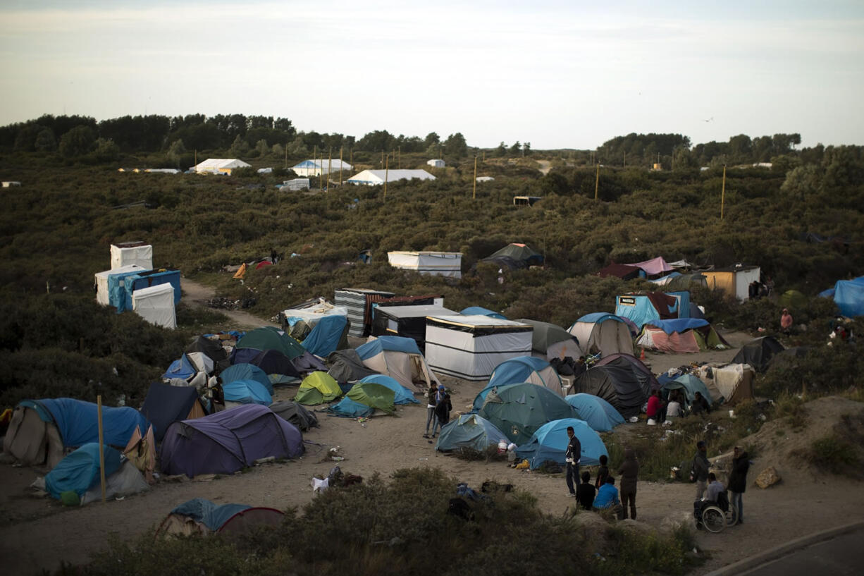 An estimated 2,500 migrants currently live at a camp that sprang up in April near Calais.