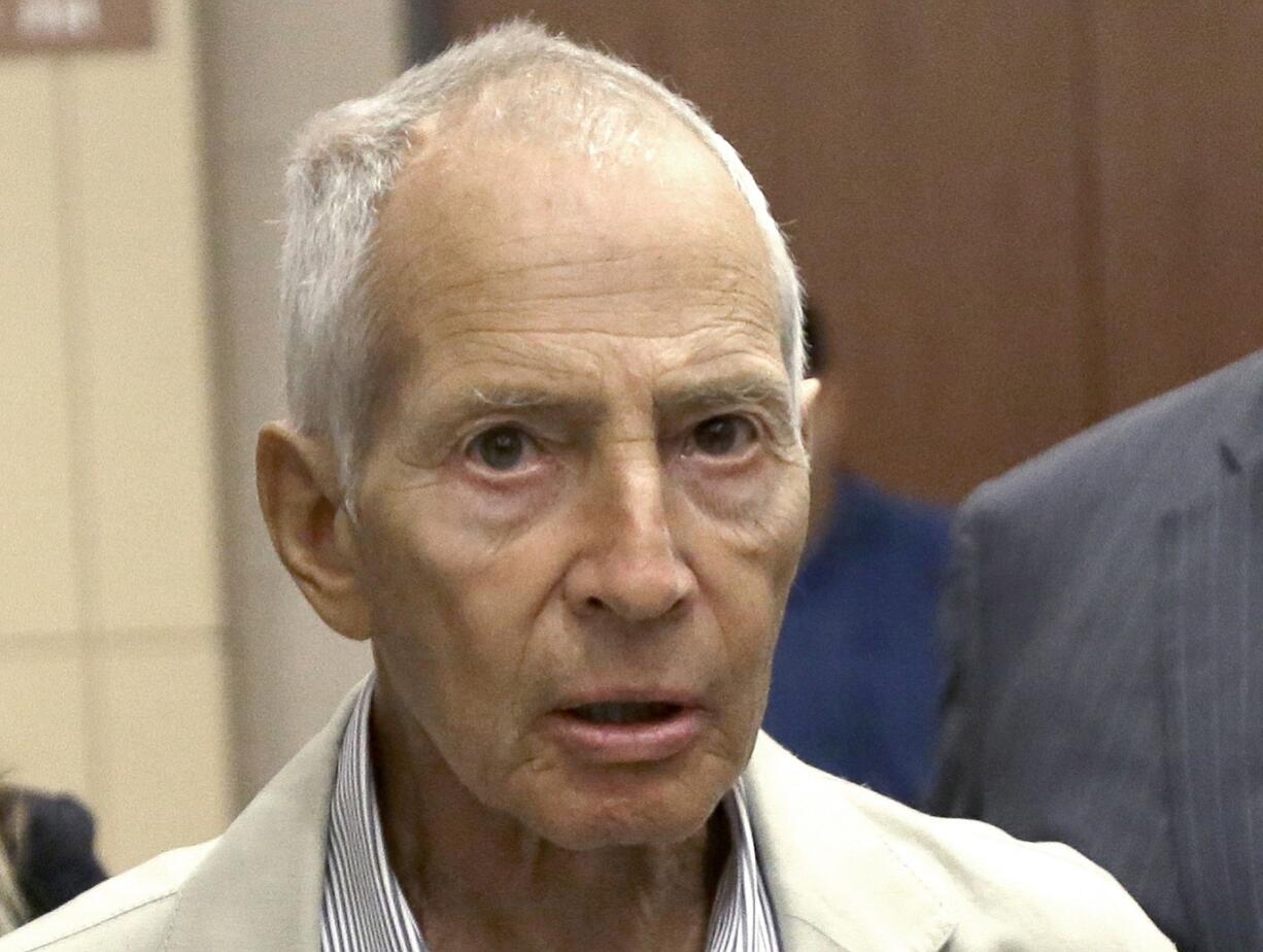 New York City real estate heir Robert Durst leaves a Houston courtroom Aug. 15, 2014.