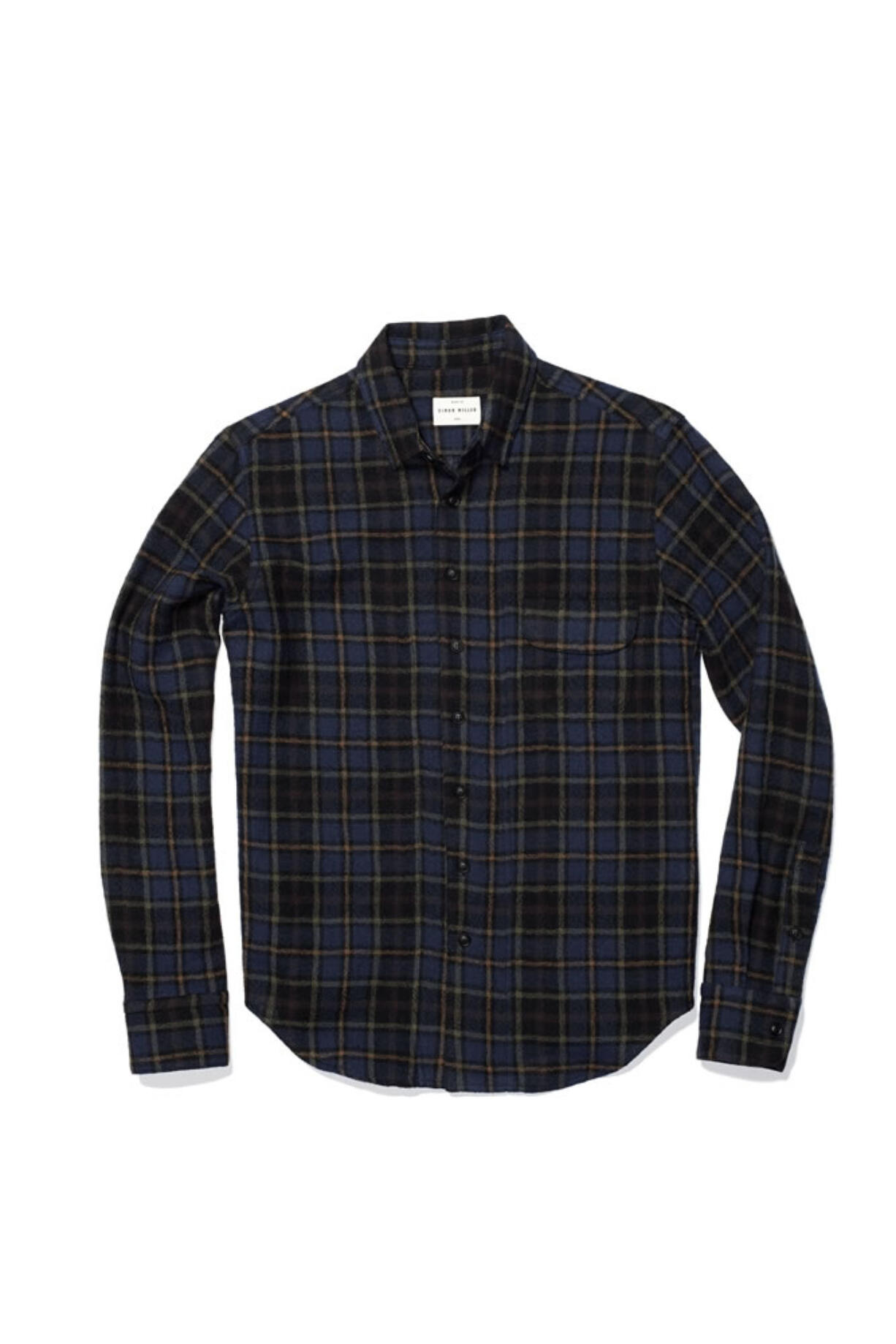 Simon Miller
A cozy Simon Miller navy blue wool-flannel check workshirt for men.