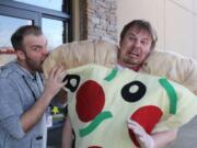 The two new Salmon Creek Pizza Scmizza owners, Joel McBroom and Josh Walters, bring their quirky personalities to small business ownership.