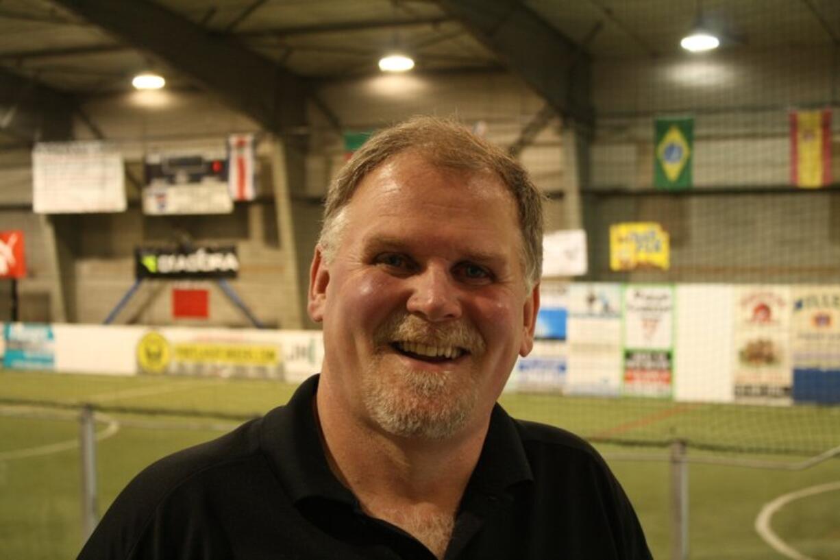 Glen Cox owns the Salmon Creek Indoor Soccer Arena with his wife, Jill.