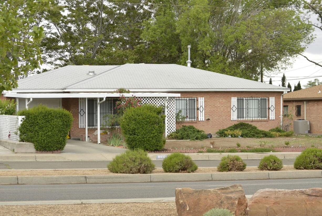 The childhood home of Jim Morrison, the late singer for The Doors, sits Tuesday in Albuquerque, N.M.