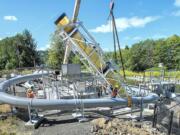 State wildlife workers will install this fish sorting facility near Modrow Bridge in the Kalama River.