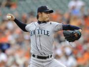 Seattle Mariners starting pitcher Hisashi Iwakuma struck out seven batters in 7 2/3 innings Sunday at Baltimore but was on the short end of a 1-0 loss.