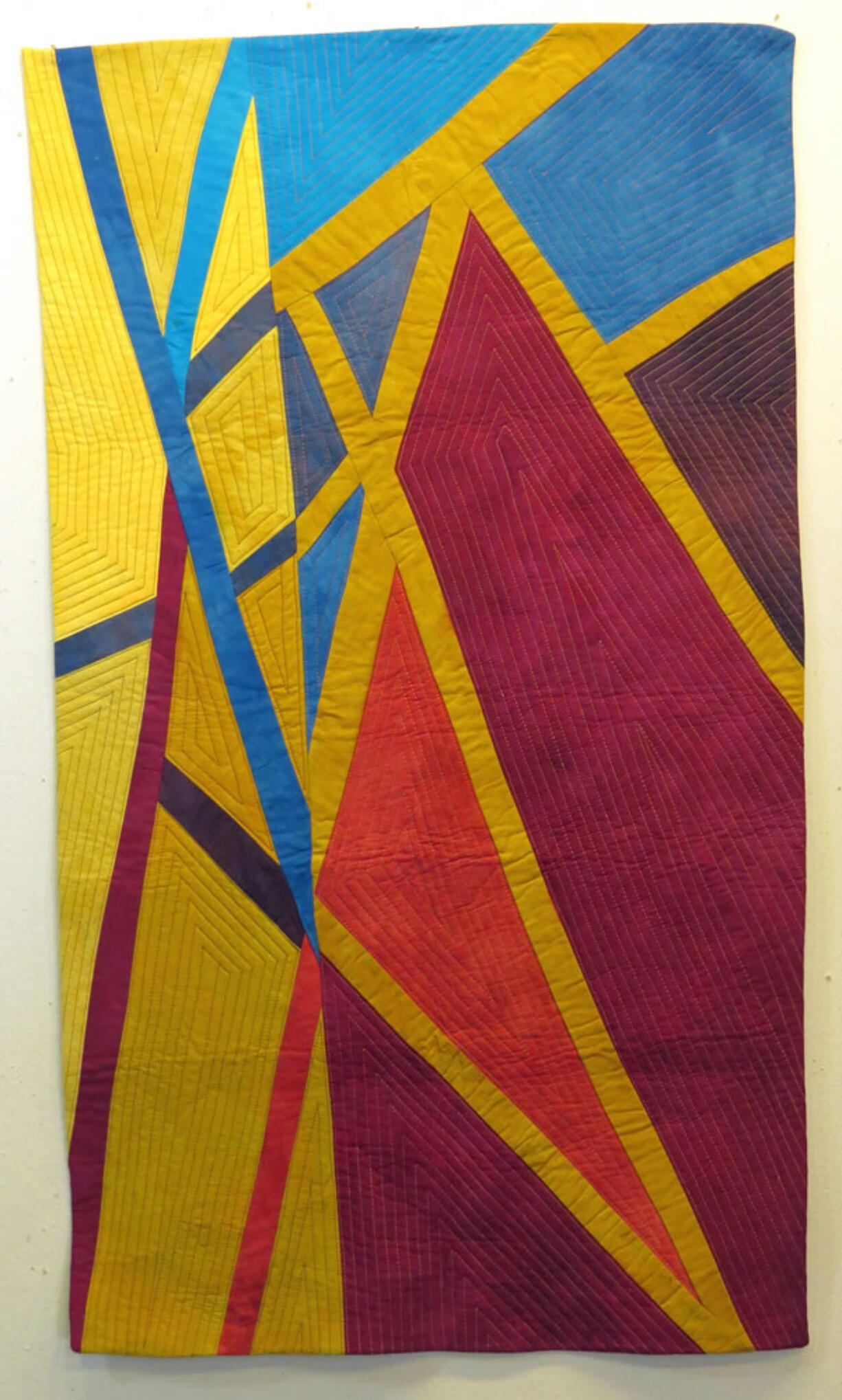 Abstract quilts by Melisse Laing will be on display through March 31 at the Sixth Floor Gallery.