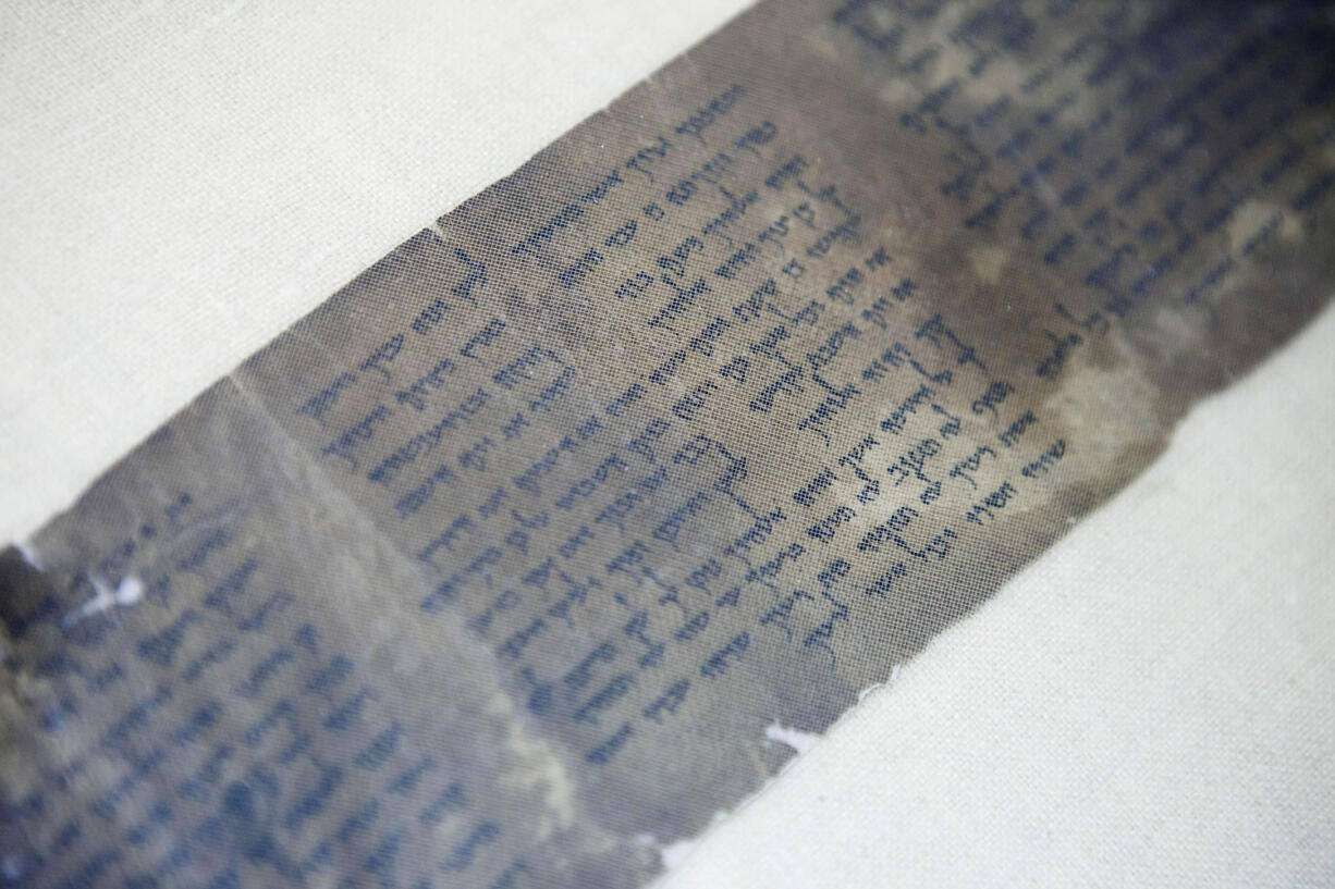 Associated Press files
The world's oldest complete copy of the Ten Commandments, written on one of the Dead Sea Scrolls, is on rare display at Israel's national museum in Jerusalem in an exhibit of objects from pivotal moments in the history of civilization.