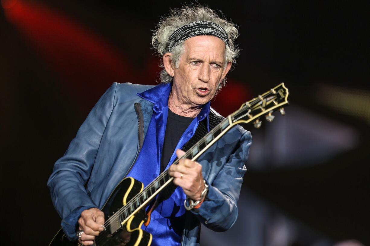 Keith Richards performs at The Rolling Stones Zip Code Tour opening night May 24 at Petco Park in San Diego.