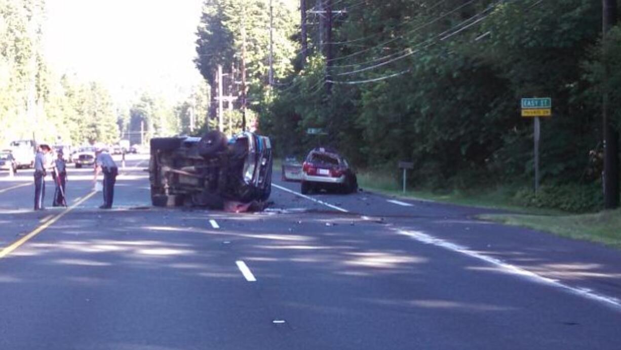 A Battle Ground man was critically injured in a crash in Clackamas County, Ore. Wednesday afternoon.