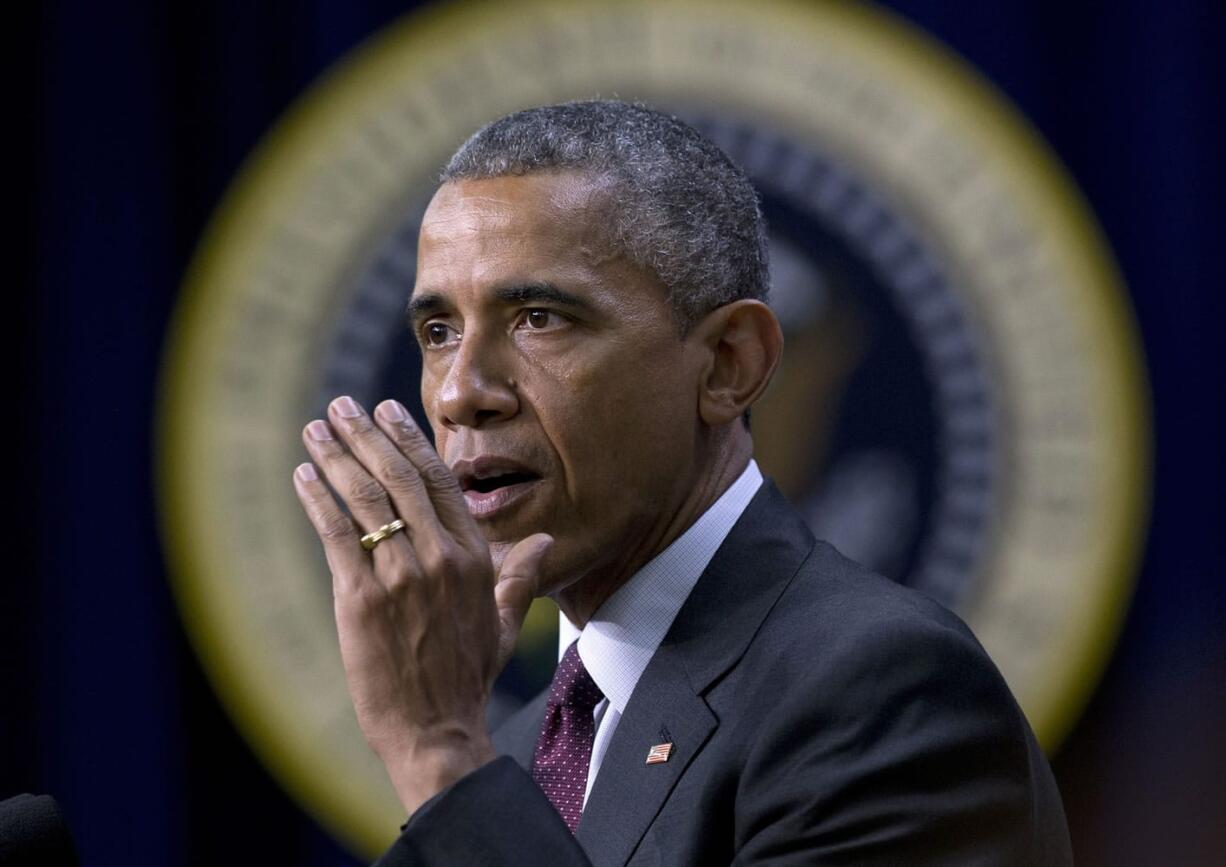 President Barack Obama recognizes emerging global entrepreneurs Monday in the Eisenhower Executive Office Building in Washington.