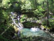 Courtesy of Zach Urness/Statesman Journal
Zach Urness jumps into a swimming hole on Opal Creek in the off-trail area of the Opal Creek Wilderness east of Salem. The area, once ground zero in the &quot;forest wars,&quot; is now one of Oregon's most popular recreation destinations.