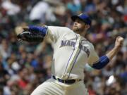 Seattle Mariners starting pitcher James Paxton throws against the Boston Red Sox in the sixth inning Sunday, May 17, 2015, in Seattle. (AP Photo/Ted S.