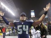 Seattle Seahawks linebacker Bobby Wagner celebrates after the NFL football NFC Championship game in Seattle. The Seahawks draft class of 2012 will reminisce about the way pundits gave them failing grades.