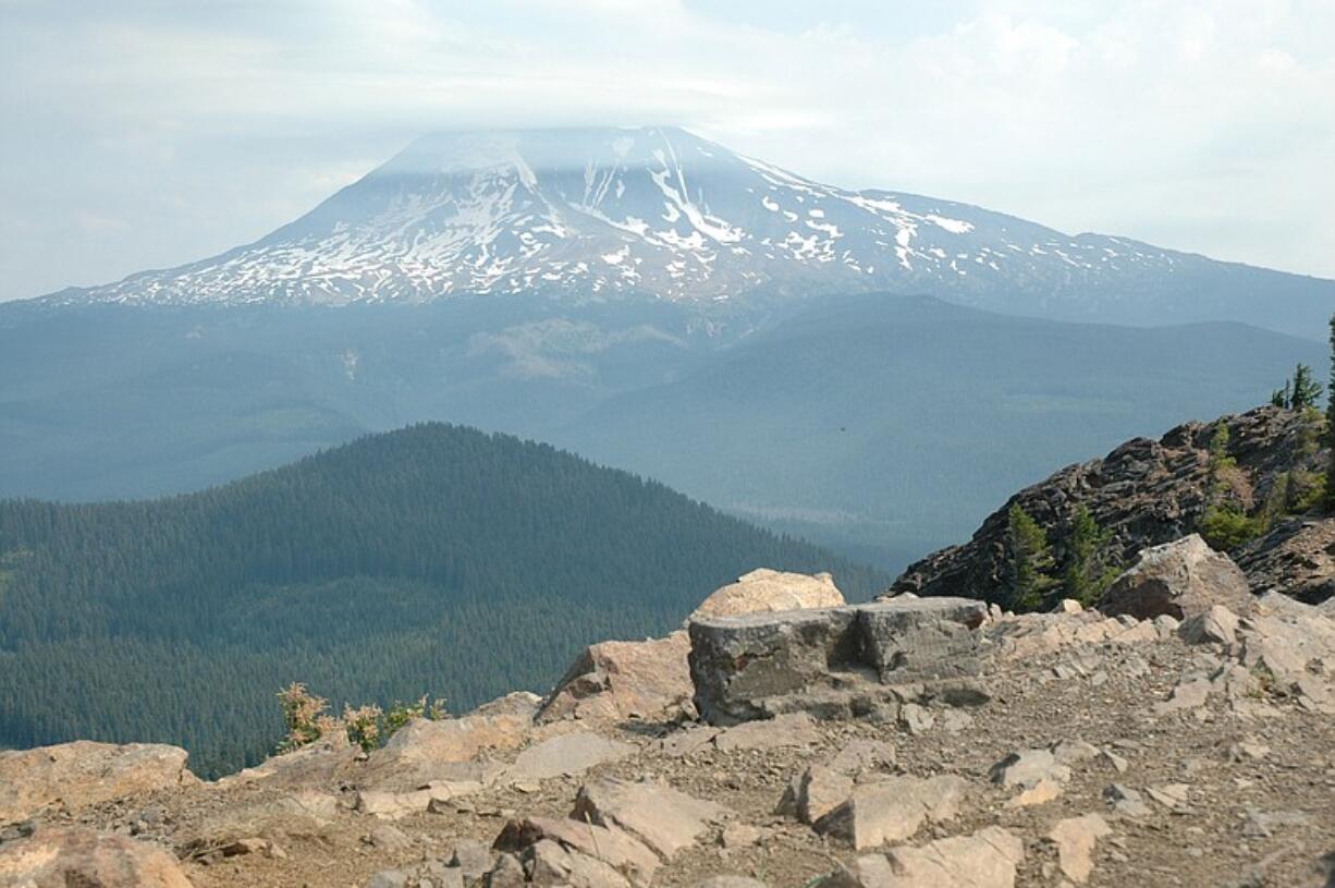 View of Mount Adams on Aug.